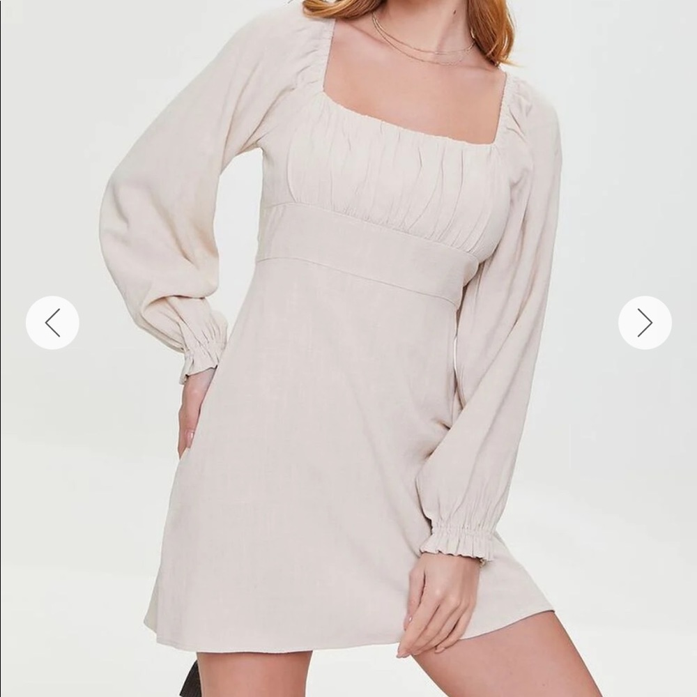 Linen long sleeve dress
